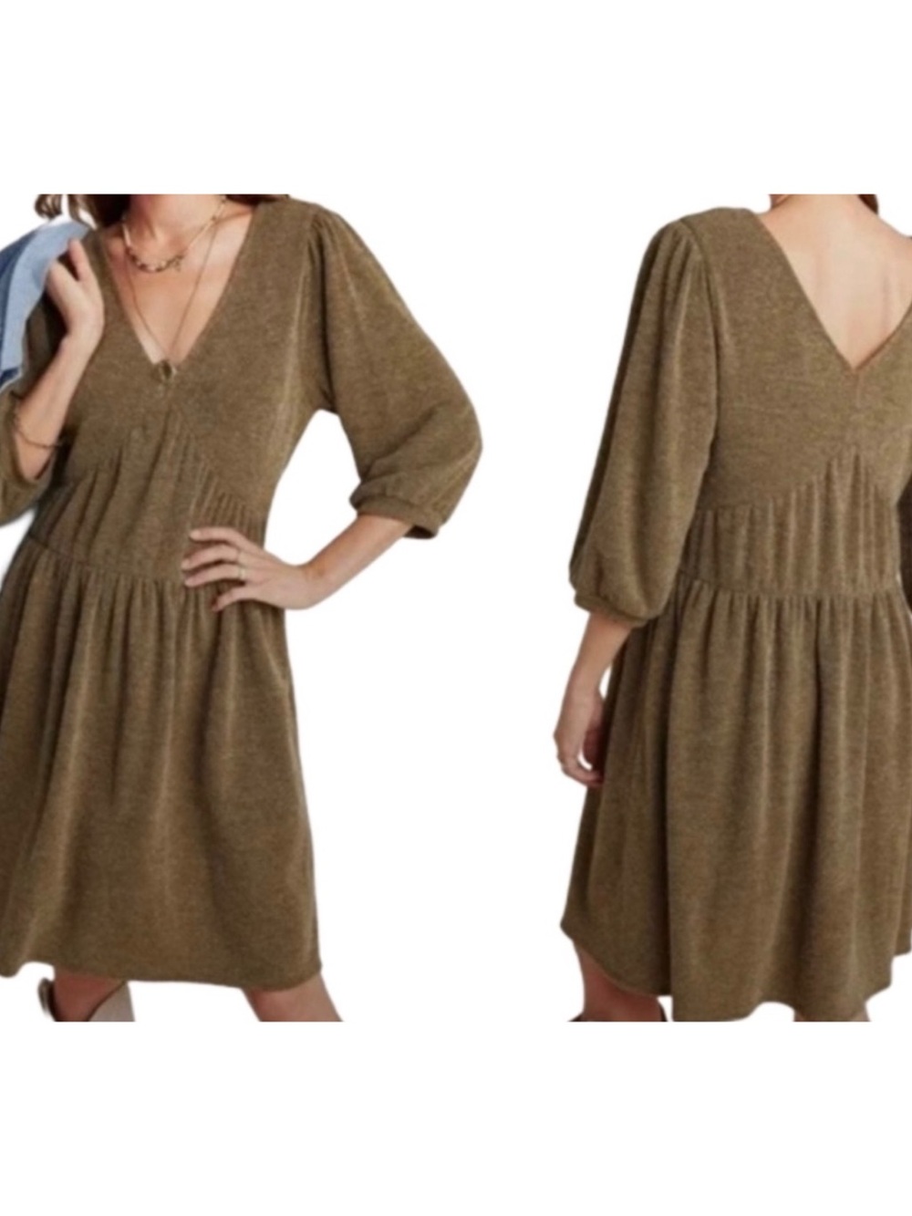 Anthropologie Ro&De Laura Tiered Tunic Sweater Dress NWT